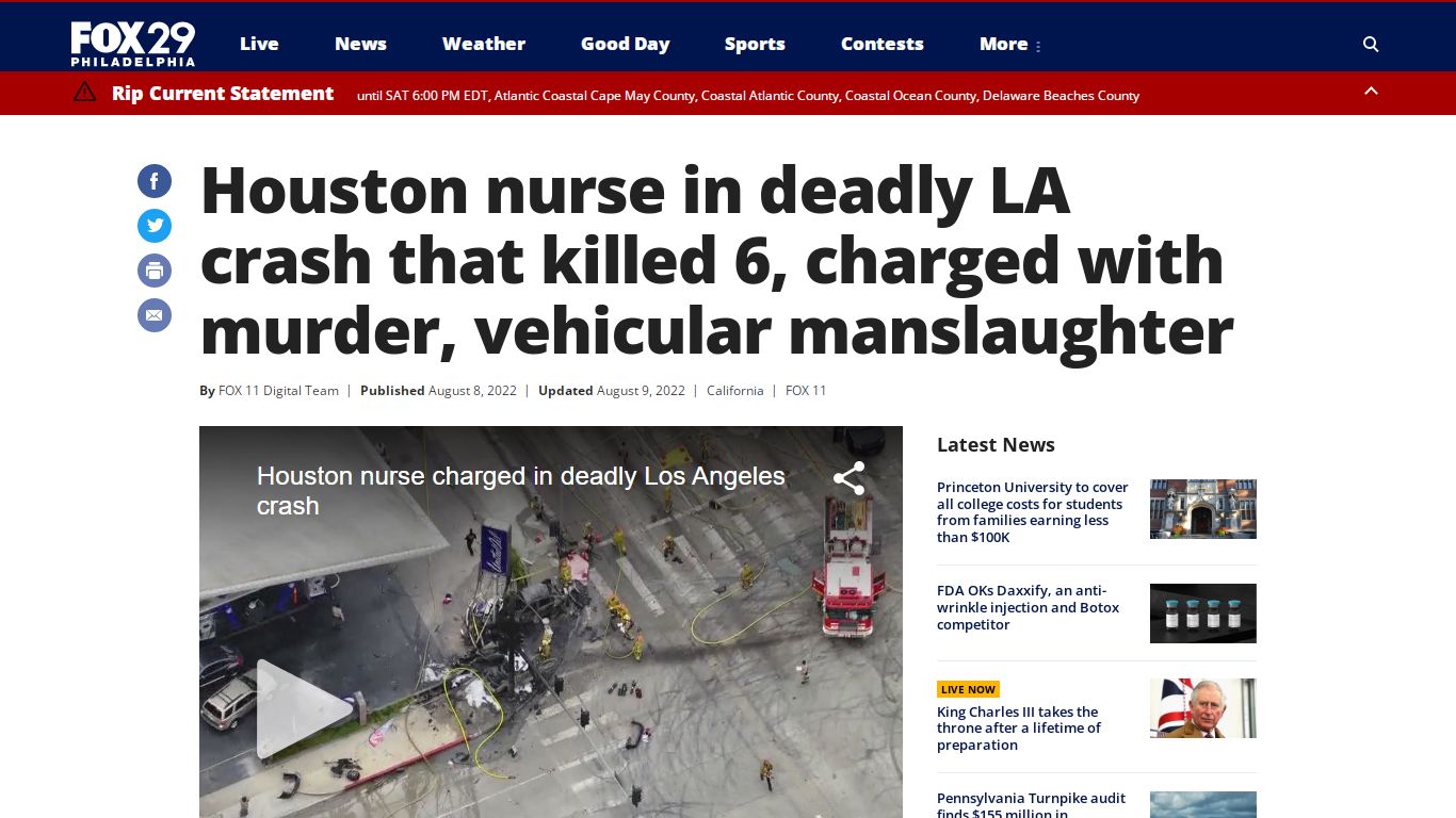 Houston nurse in deadly LA crash that killed 6, charged with murder ...